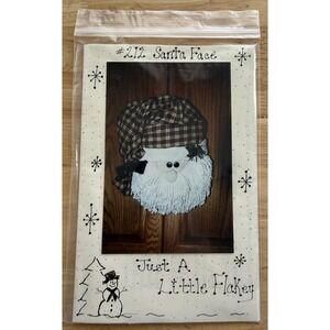 Santa Face Door Hang Or Pillow Craft Pattern By Just A Little Flakey Uncut